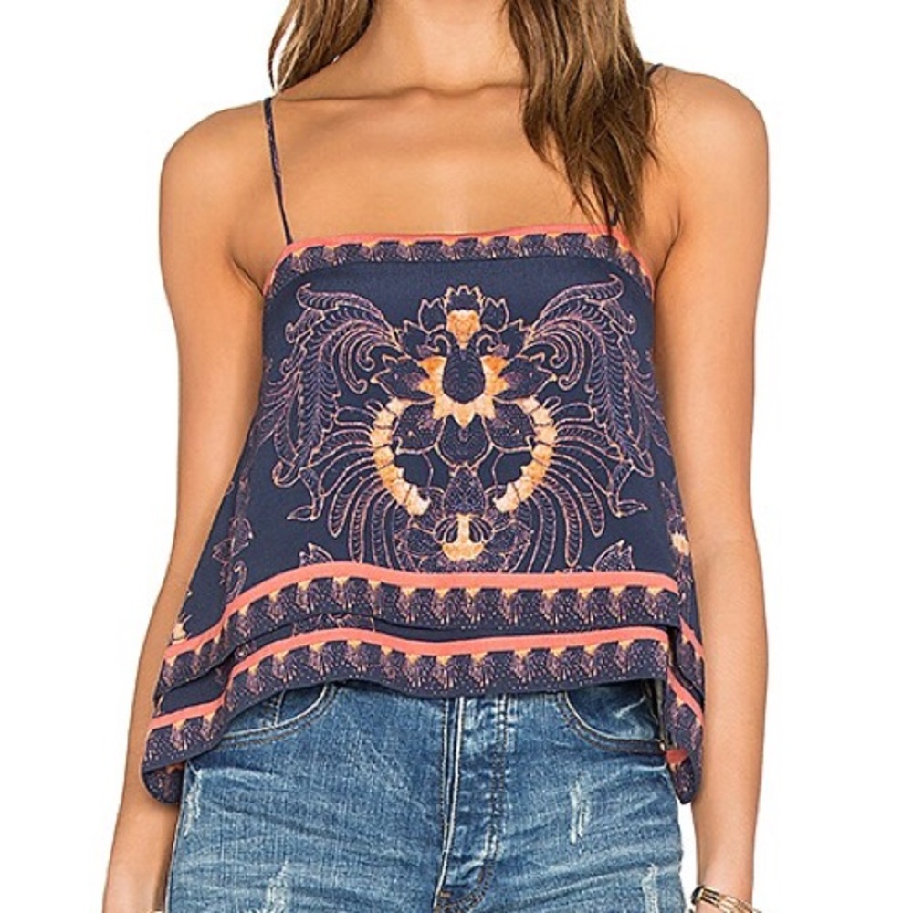 Free people Scarf Print Tank size XS
